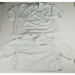 2x SpaceX Size 2XL Short Sleeve Polo Whte